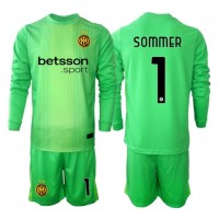 Maglia Calcio Inter Milan Yann Sommer #1 Portiere Terza Divisa Bambino 2025-26 Manica Lunga (+ pantaloncini)